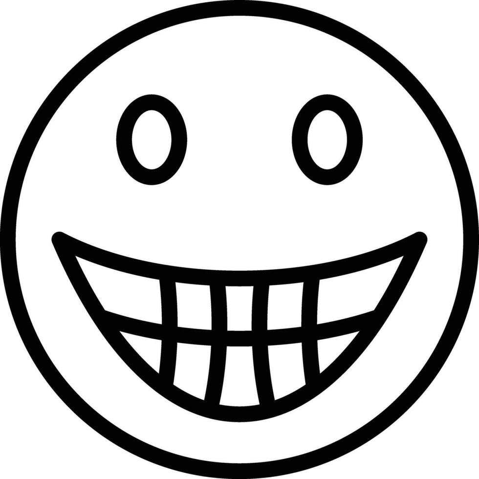 Grinning Face with Big Eyes Vector Icon
