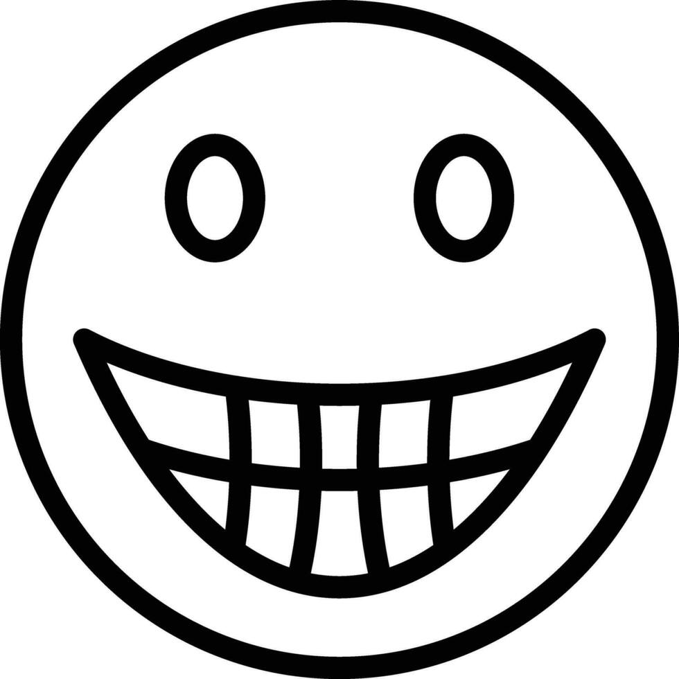 Grinning Face with Big Eyes Vector Icon