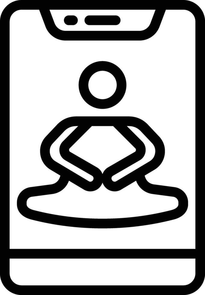 icono de vector de meditación