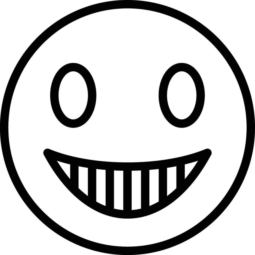 sonriendo cara con sonriente ojos vector icono