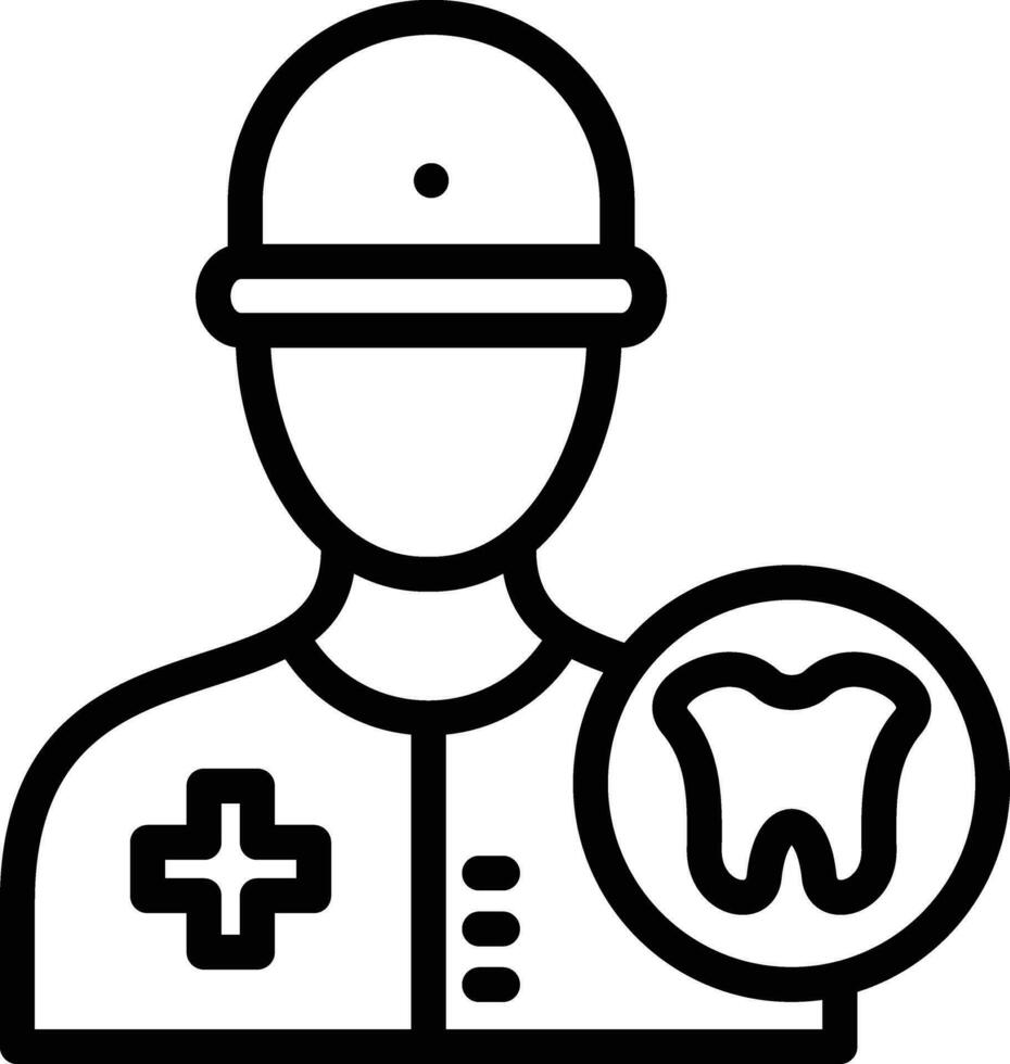 icono de vector de dentista