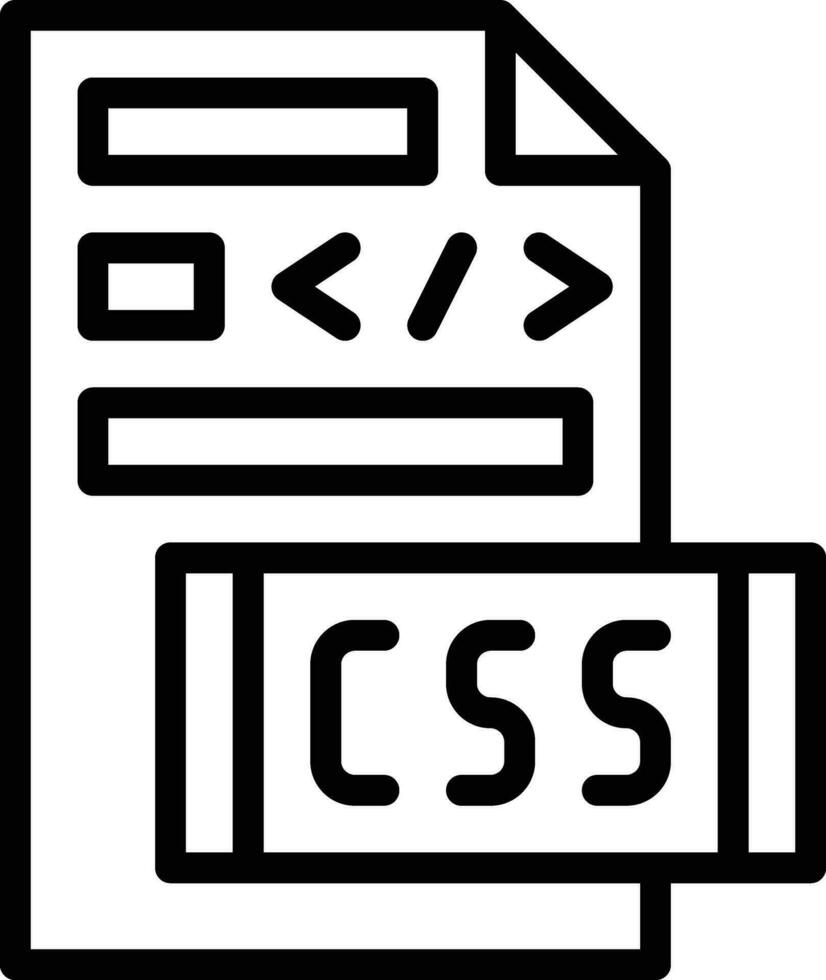 icono de vector de archivo css