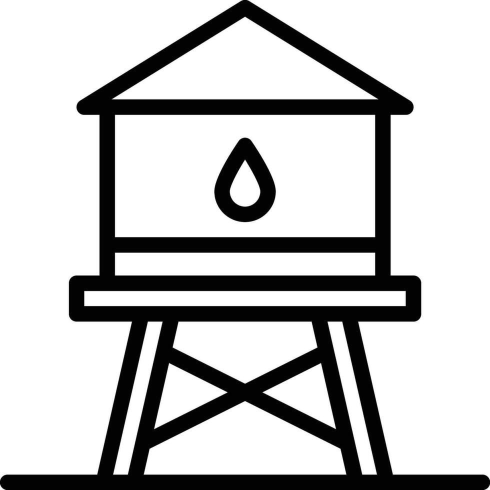 Water Tower Vector Icon