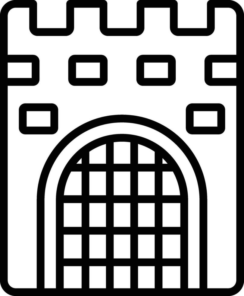 icono de vector de puerta de castillo