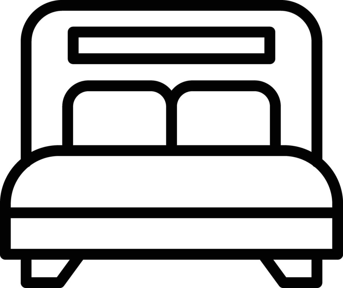 Double Bed Room Vector Icon