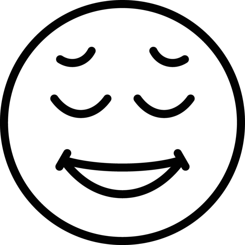 Relieved Face Vector Icon