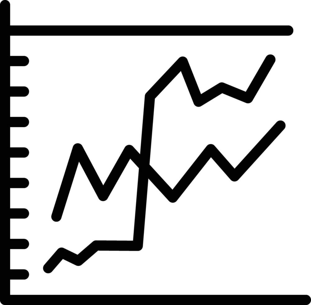 Multiple Trend Chart Vector Icon