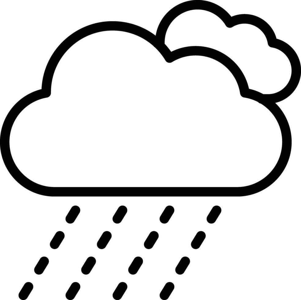 Rainy Clouds Vector Icon