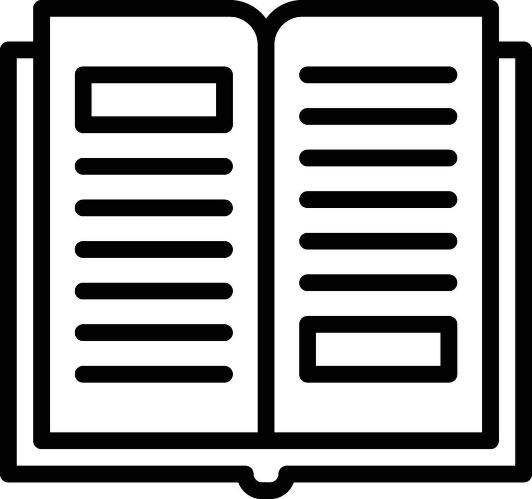 Open Book Vector Icon