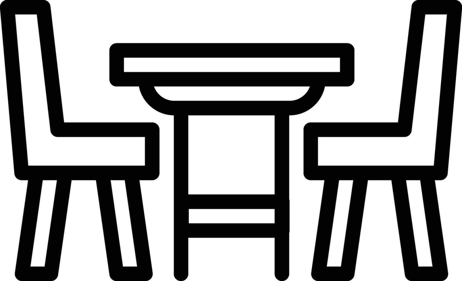 icono de vector de mesa de cena