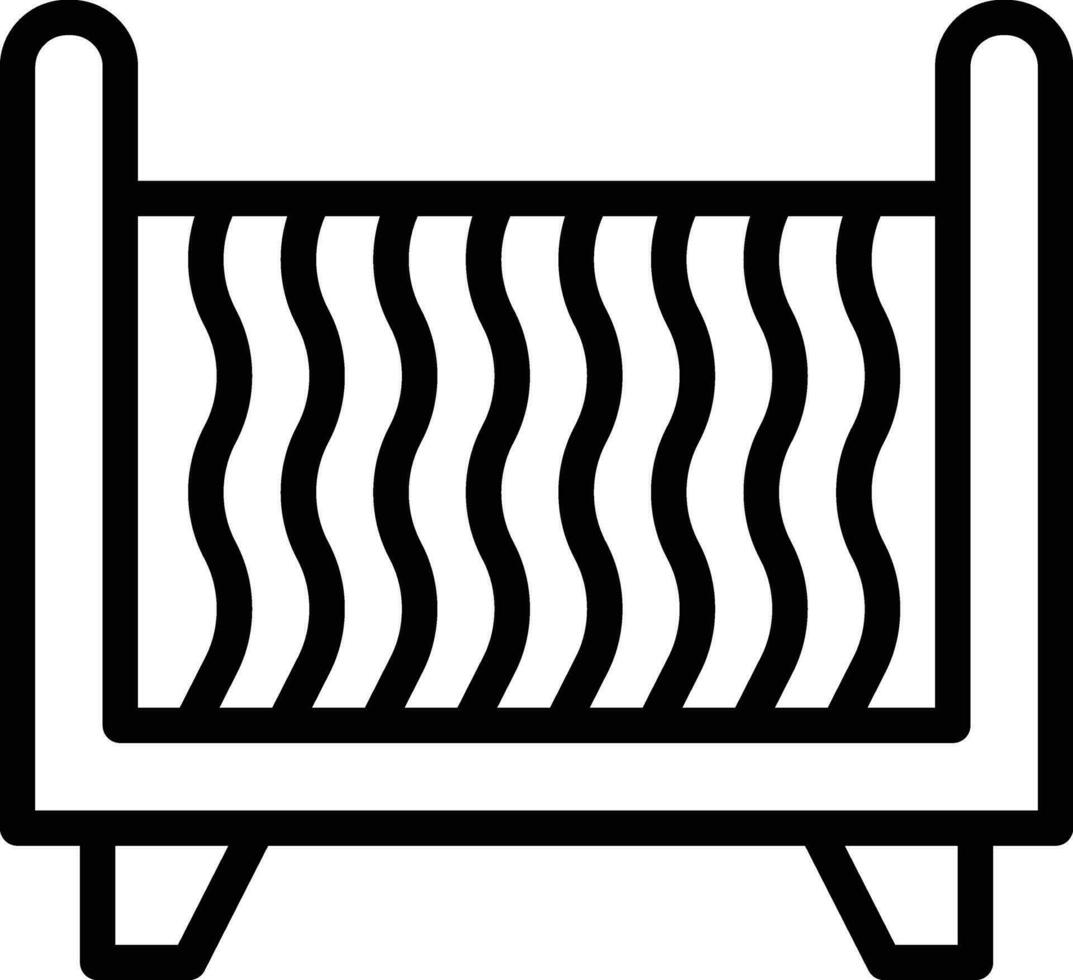 Baby Crib Vector Icon