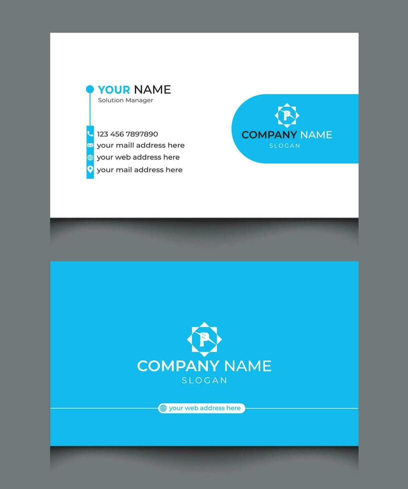 Creative and Clean Vector Modern Business Card Template.