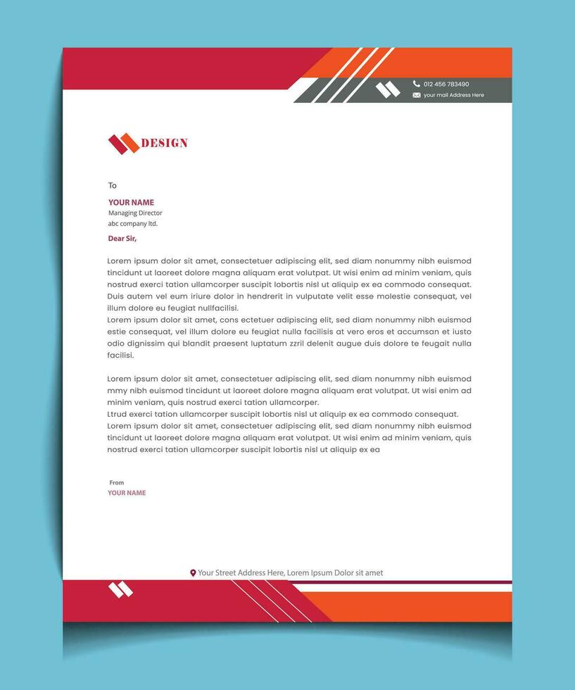 Creative Corporate modern letterhead design bundle template with various color option. creative letterhead design template for your project. vector