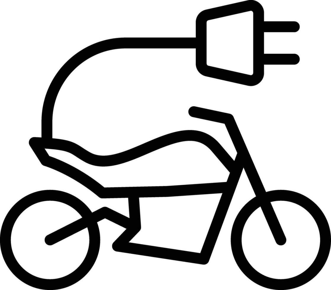 icono de vector de bicicleta eléctrica