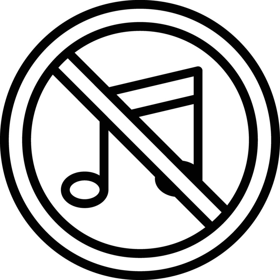 No Music Vector Icon