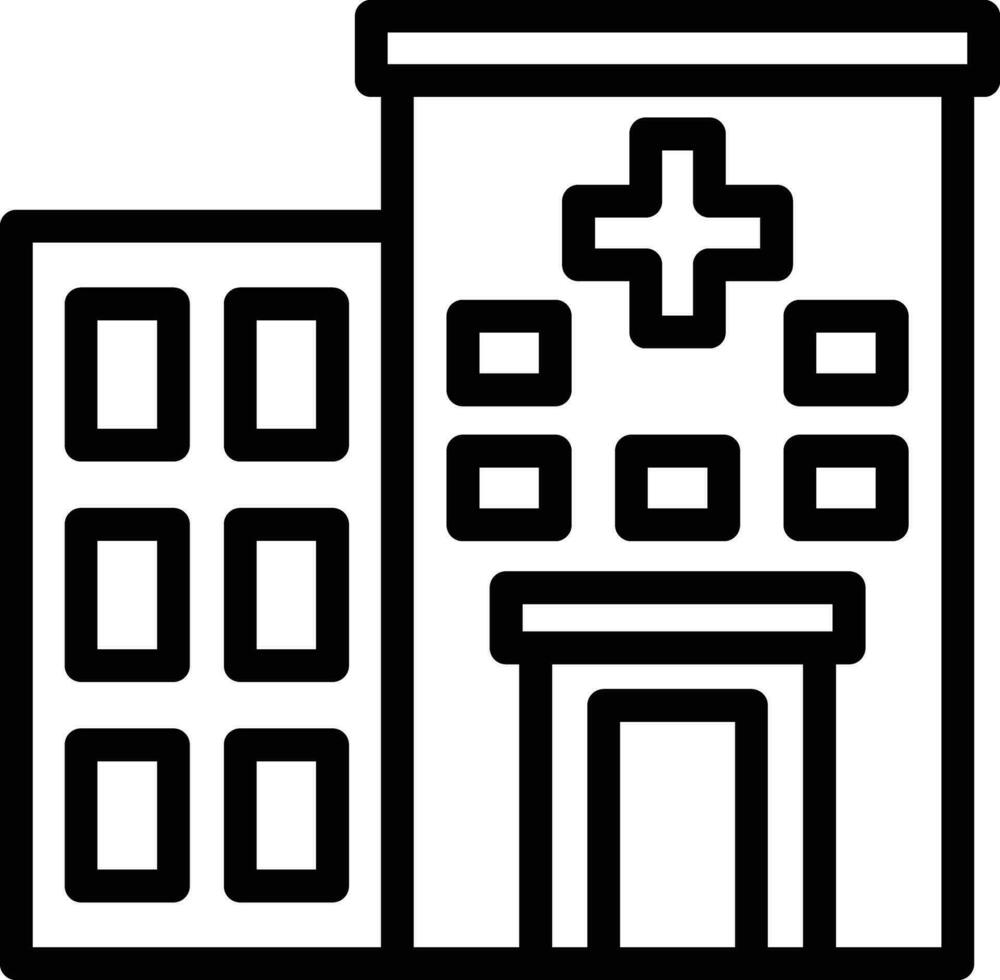 icono de vector de hospital