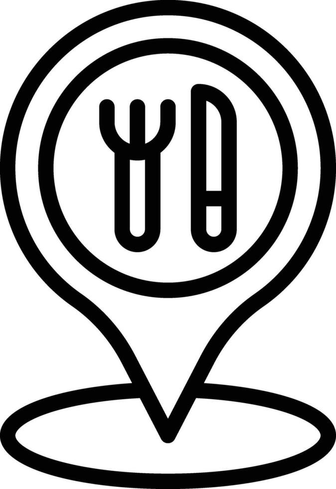 Restaurant Location Vector Icon
