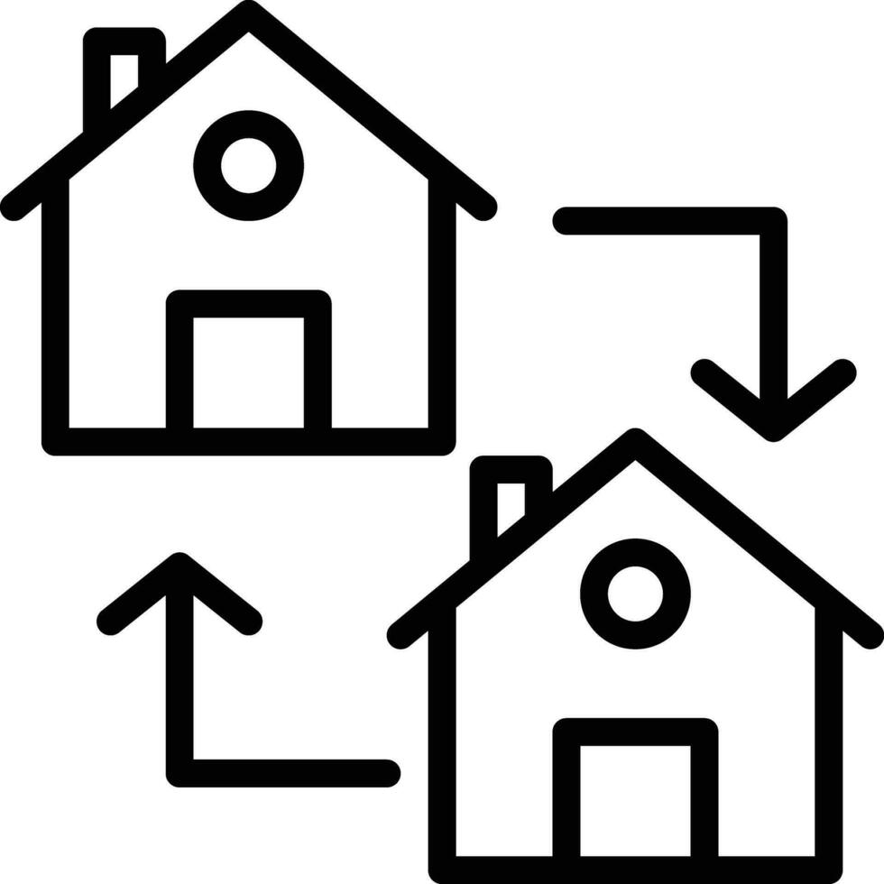 House Exchange Vector Icon