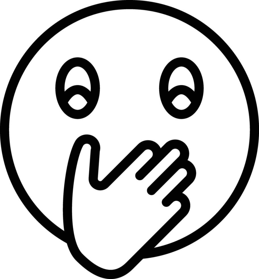 Face with Hand Over Mouth Vector Icon