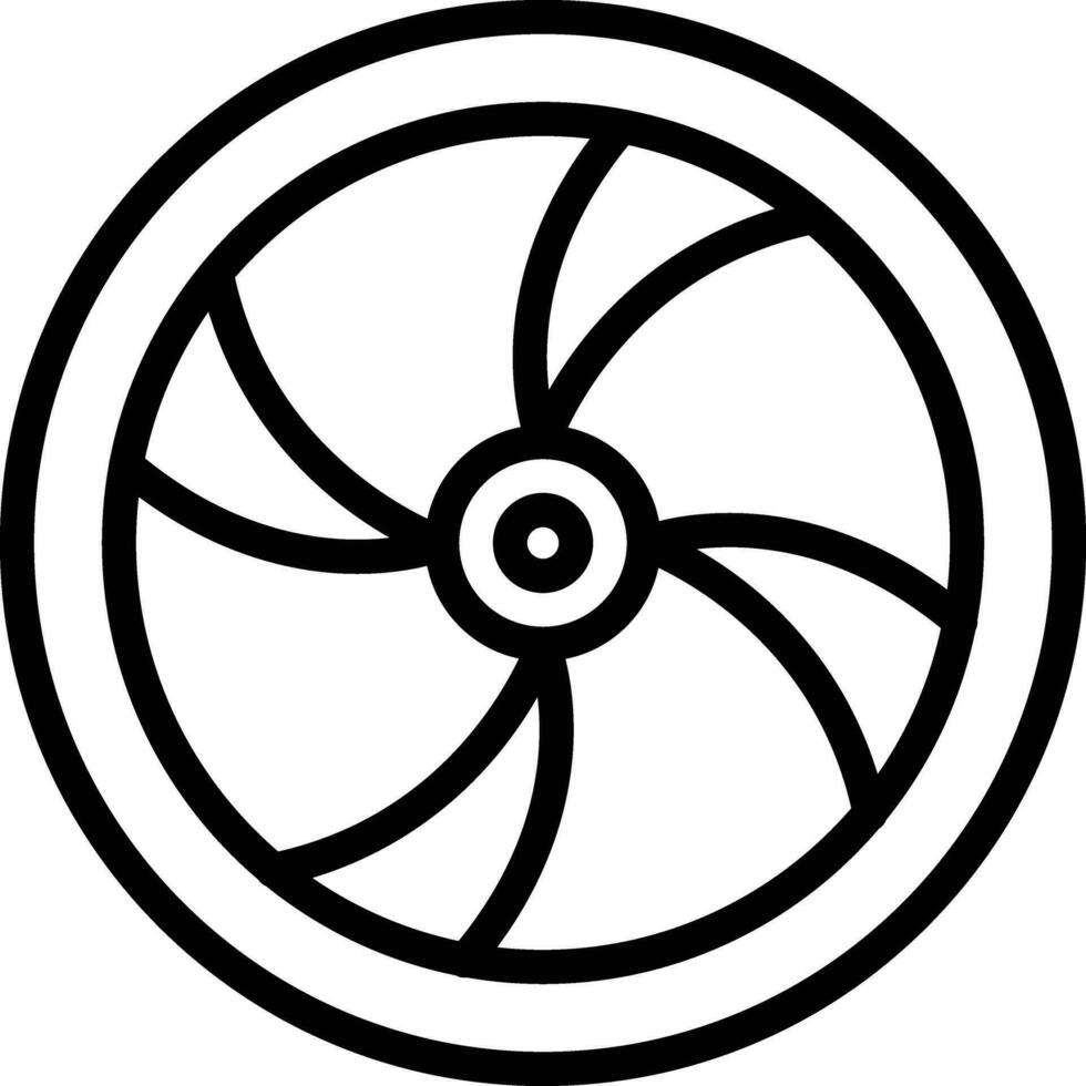 Wooden Wheel Vector Icon