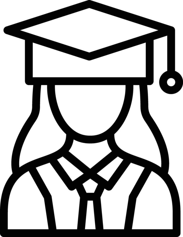 Female Graduate Vector Icon