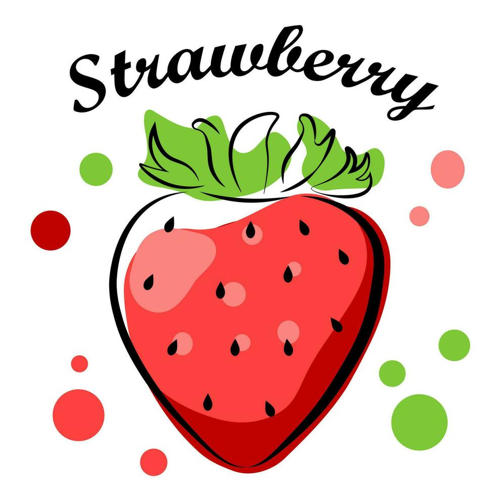 fresas sobre un fondo blanco vector