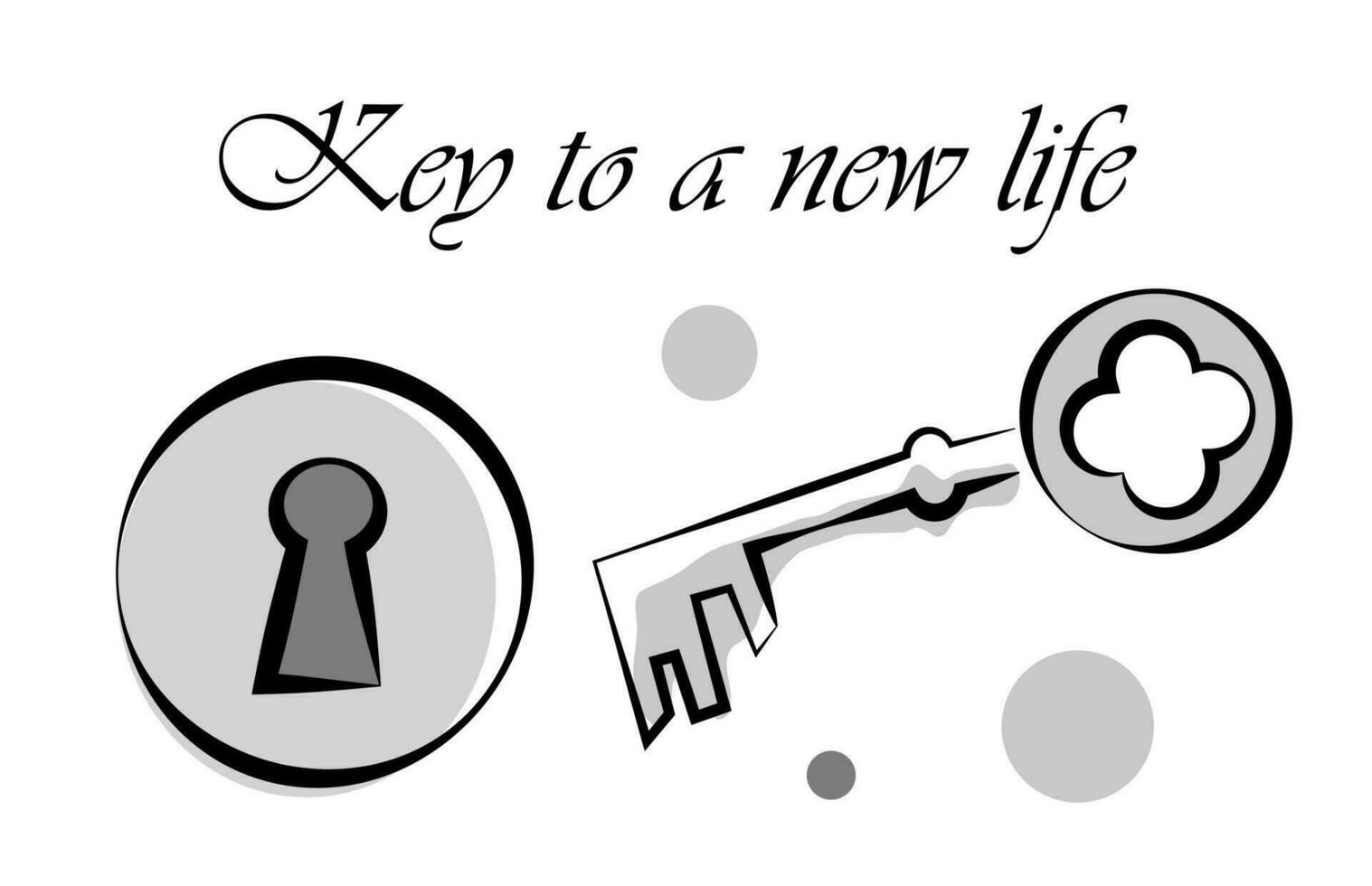 Keys to a new life vector