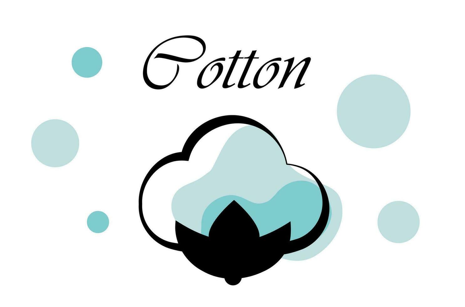 Cotton on a white background vector