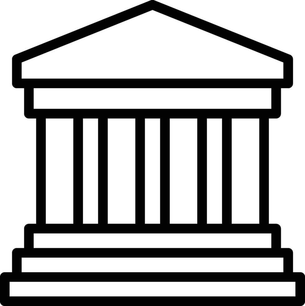 Greek Temple Vector Icon