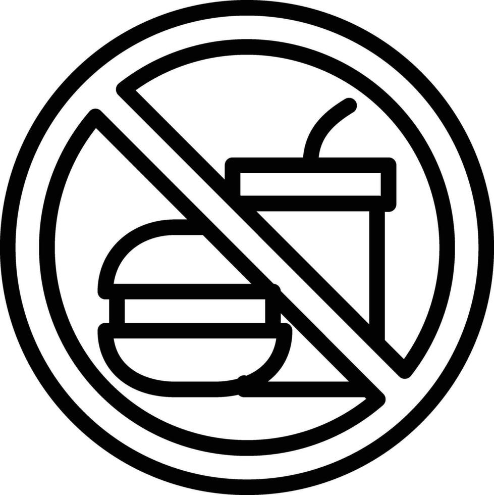 No rápido comida vector icono