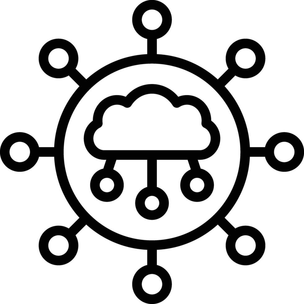 Cloud Connection Vector Icon