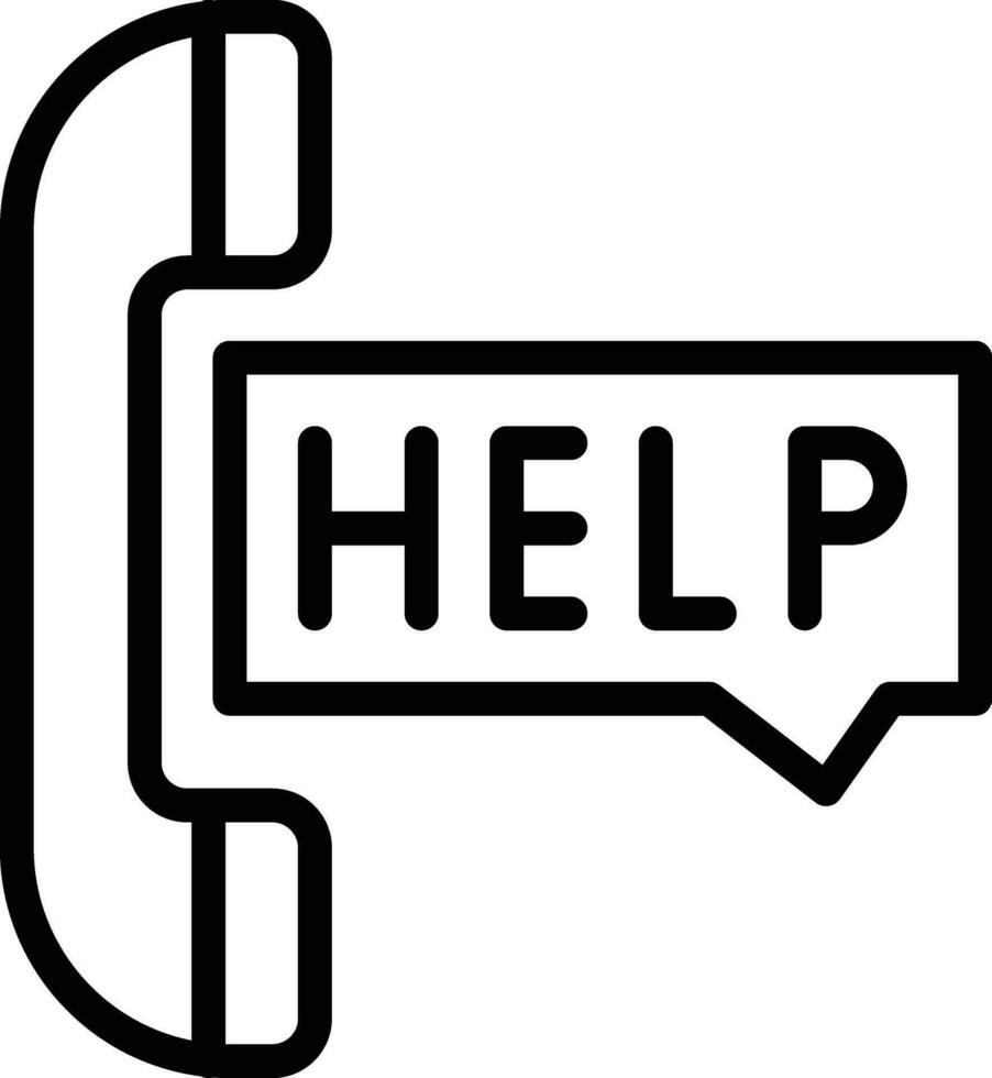 Help Line Vector Icon