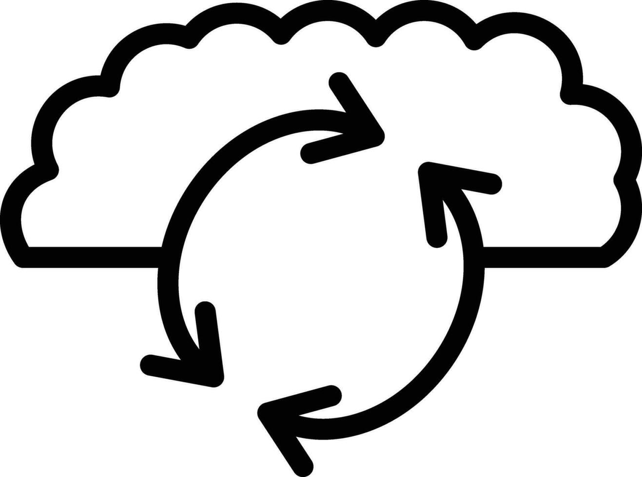 Cloud Sync Vector Icon