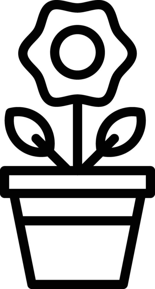 Large Flower Pot Vector Icon