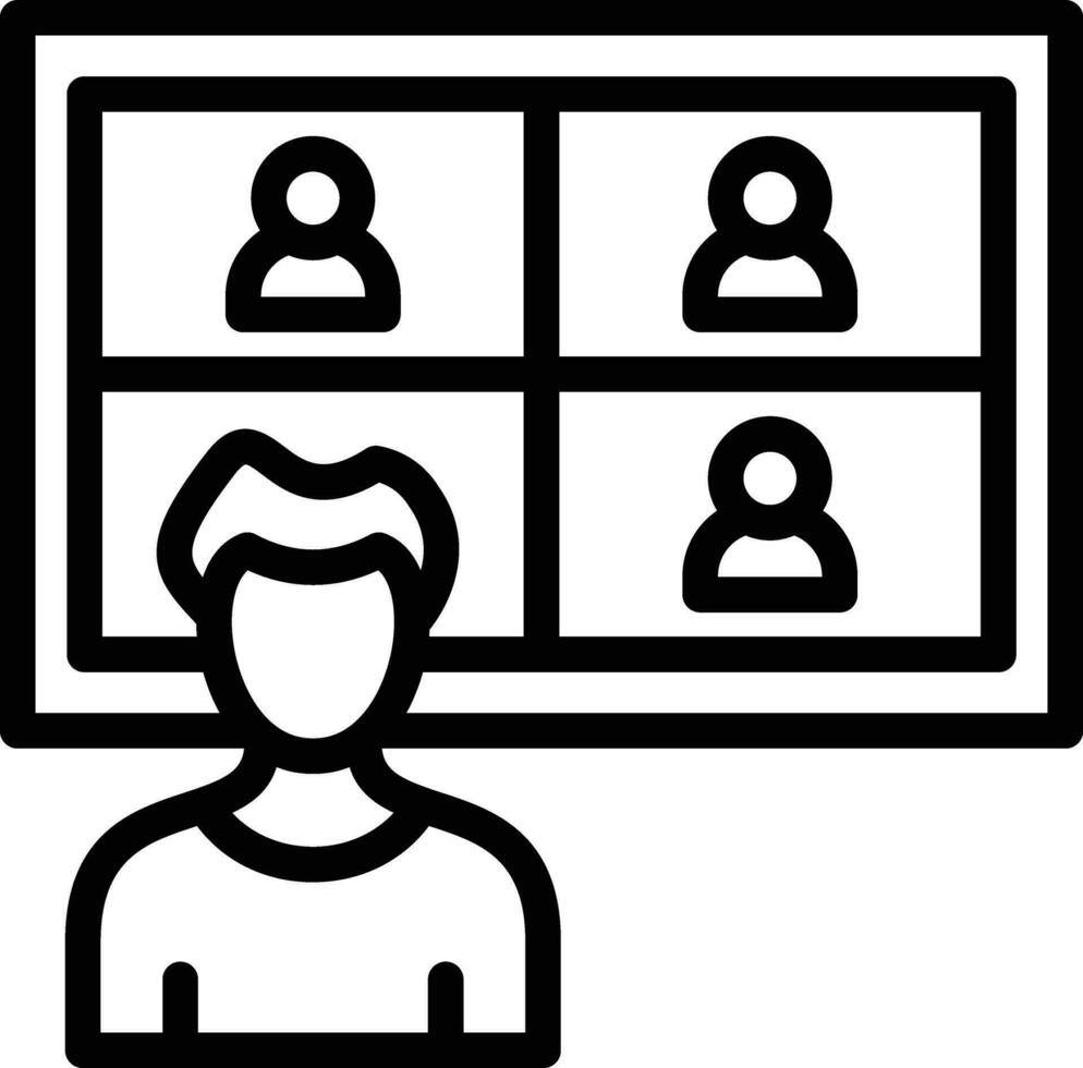 Video Conference Vector Icon Vector Icon