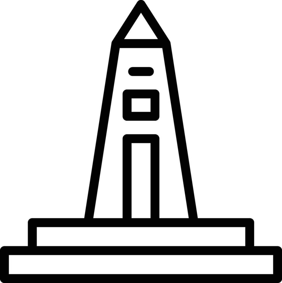 icono de vector de obelisco