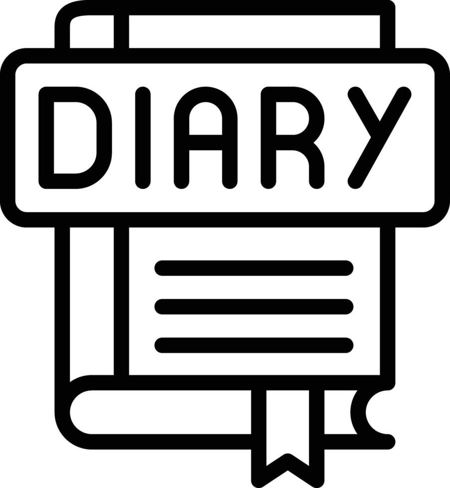 Diary Vector Icon