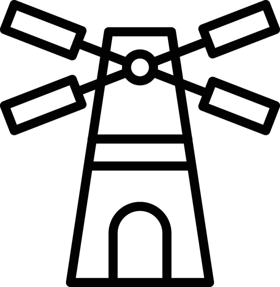 icono de vector de molino de viento