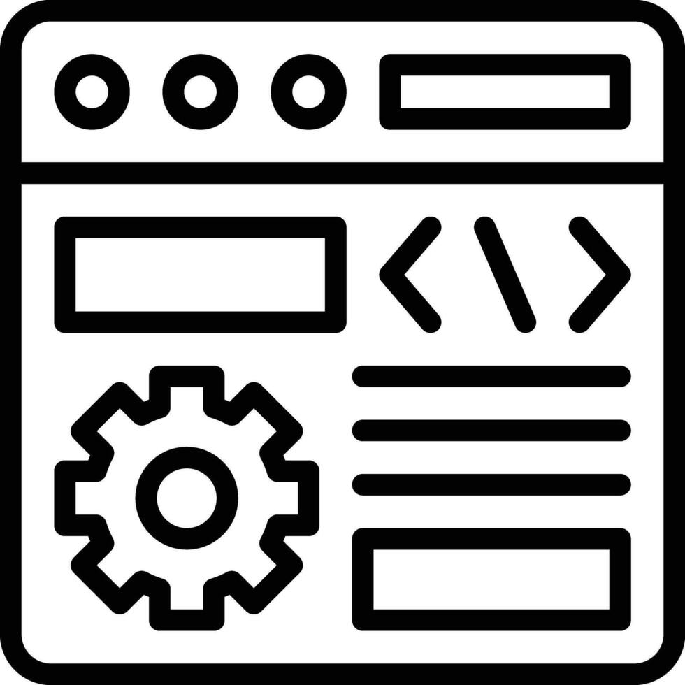 icono de vector de configuración del navegador