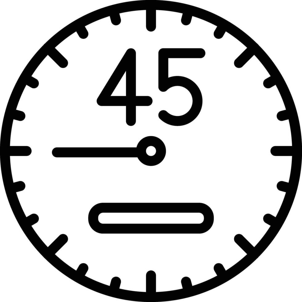 45 Minutes Vector Icon
