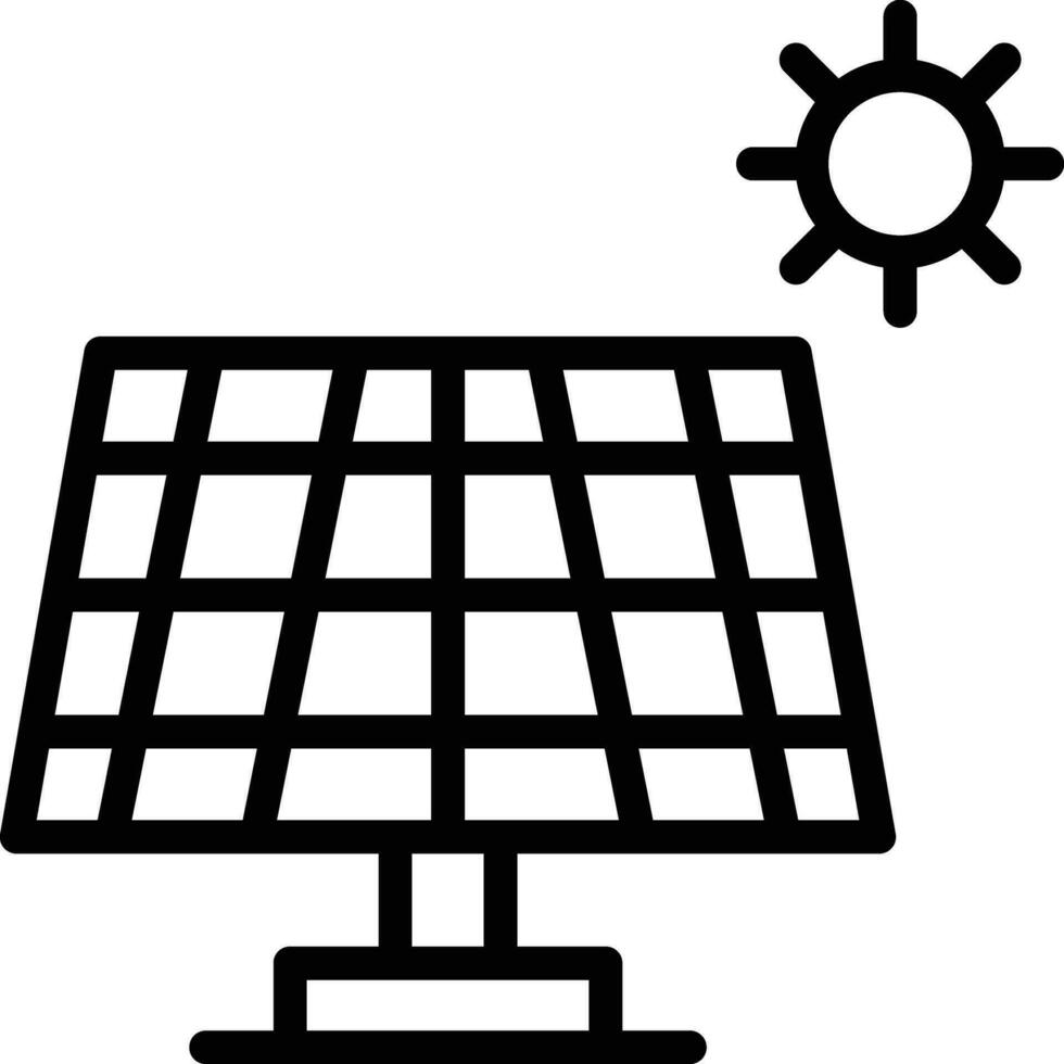 icono de vector de panel solar