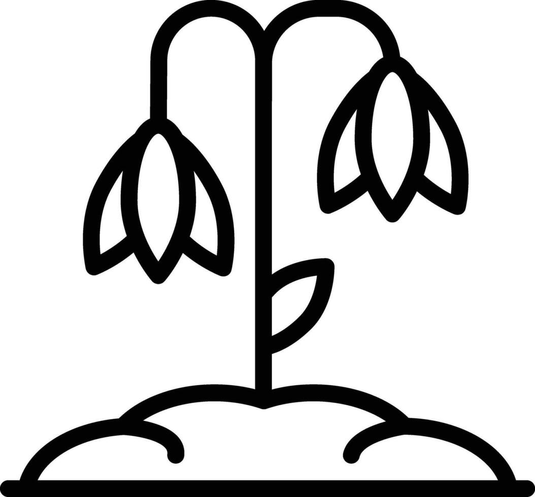 campanilla de febrero vector icono