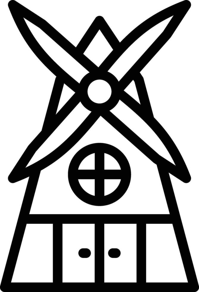 Windmill Vector Icon
