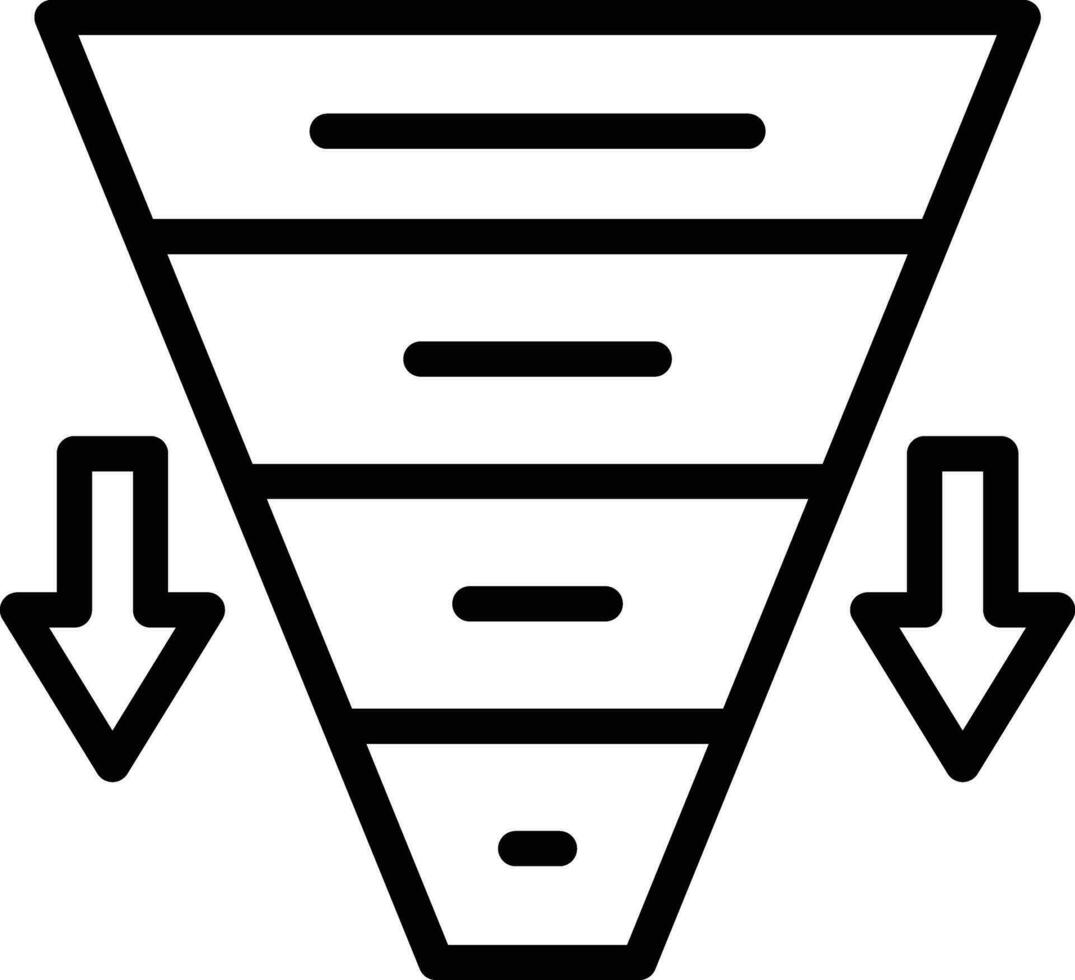 Funnel Chart Vector Icon