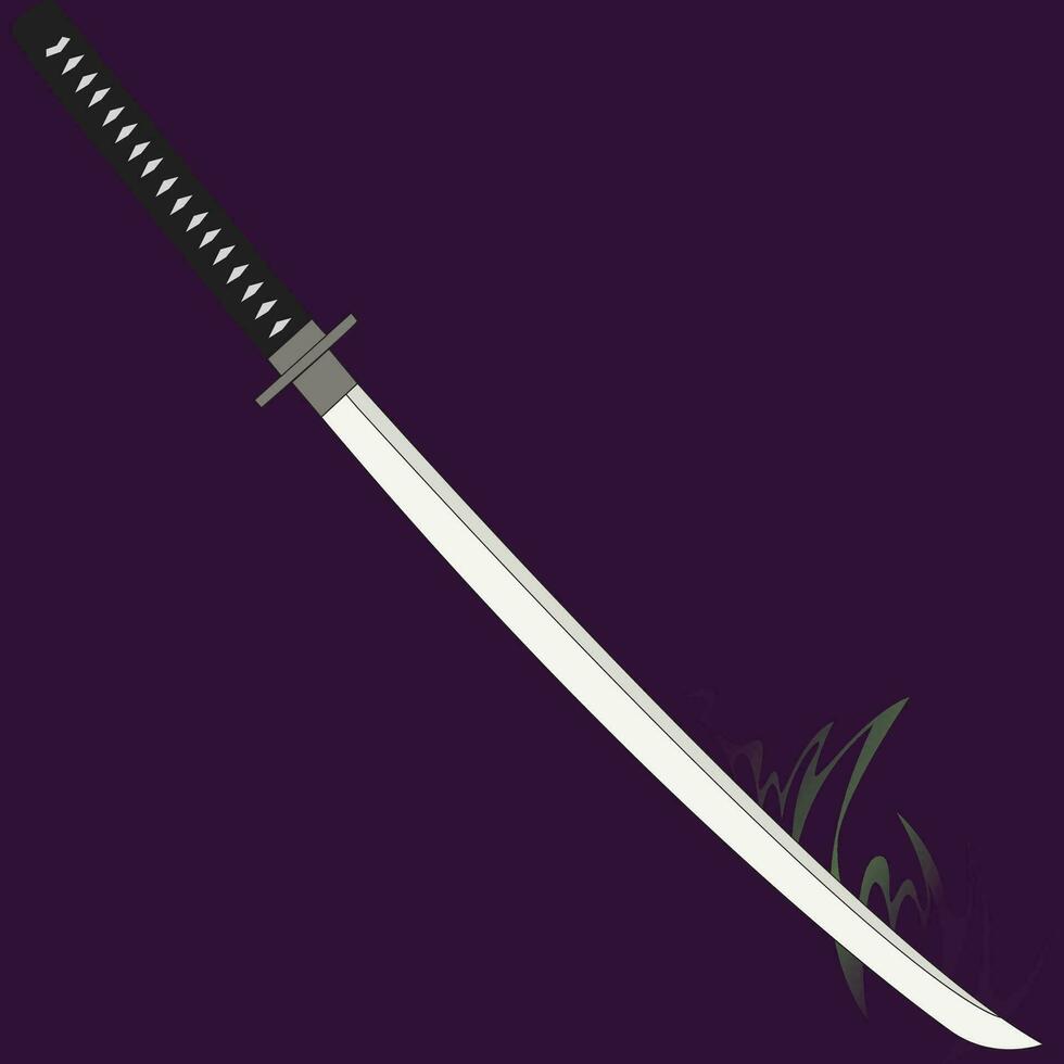 katana brillar negro elemento efecto vector