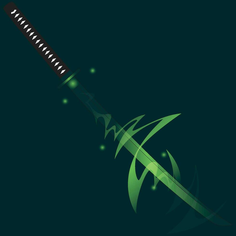 katana golden black element effects vector