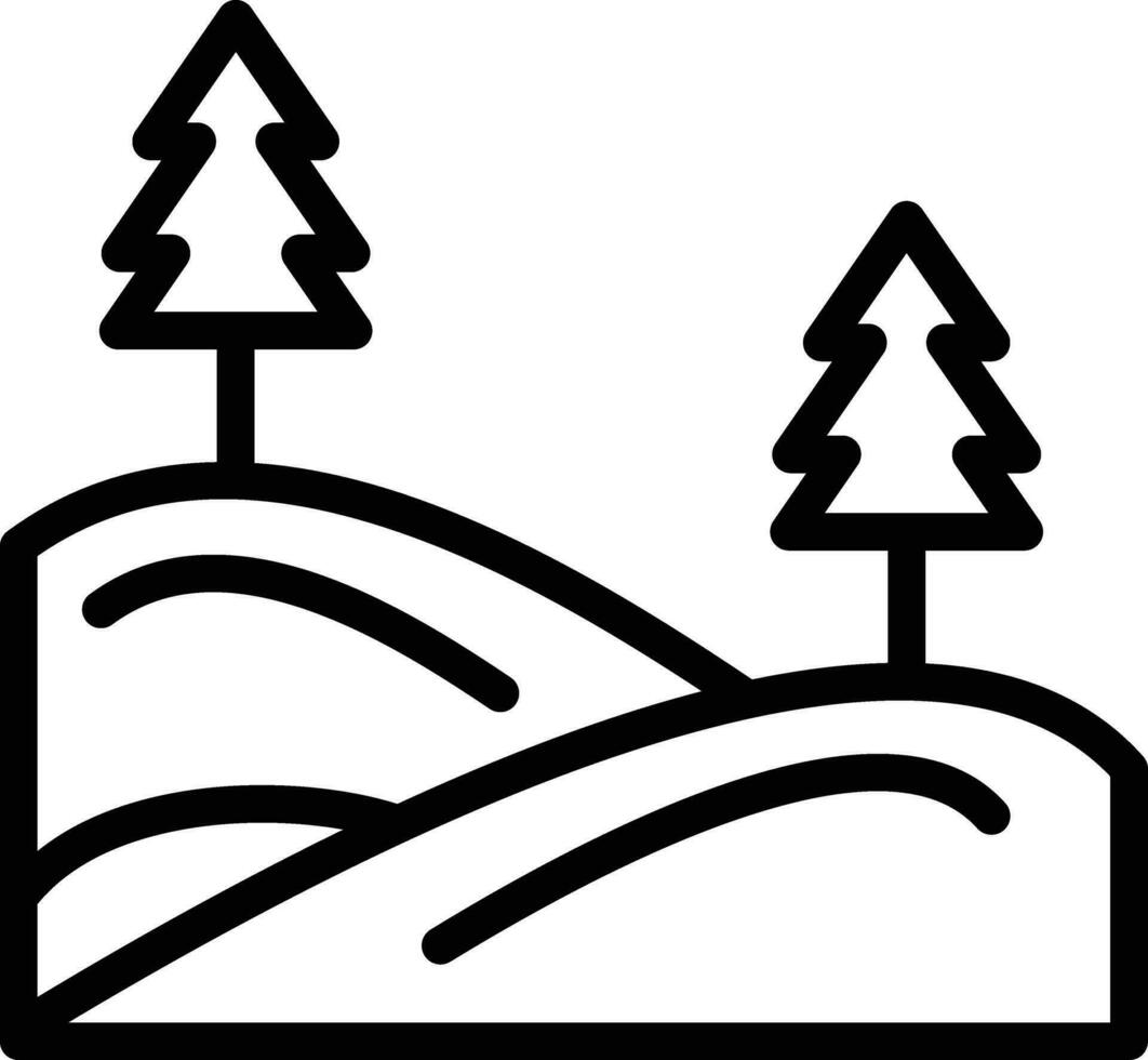 Hills Landscape Vector Icon