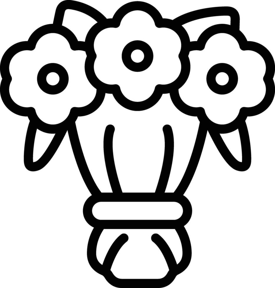 icono de vector de ramo de flores