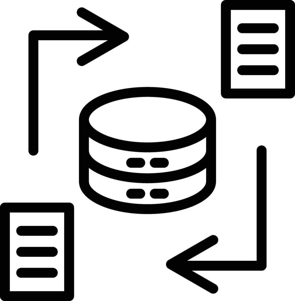 icono de vector de sincronización de datos