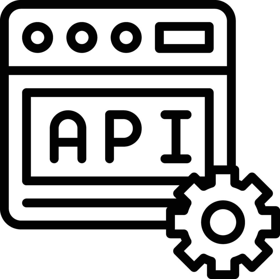 web api vector icono